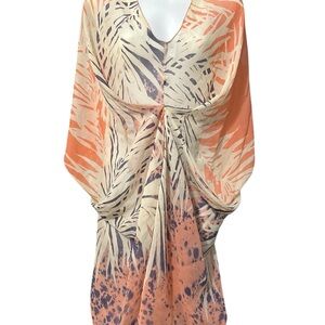 Chic Orange and Cream Patterned Dress